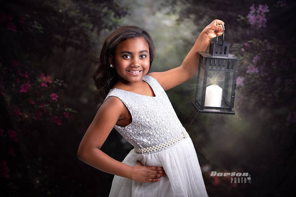 Kate Pink Floral Garden Fairy Lights spring Backdrop for Photography Designed by Pine Park Collection - Kate Backdrop AU