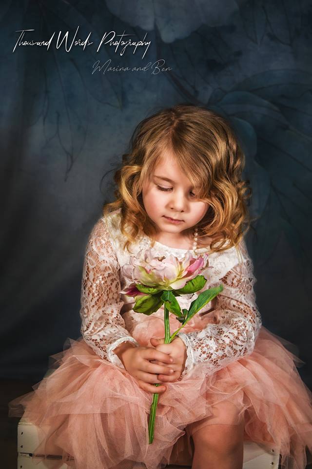 Kate Blue Flower Backdrop Photography For Children - Kate Backdrop AU