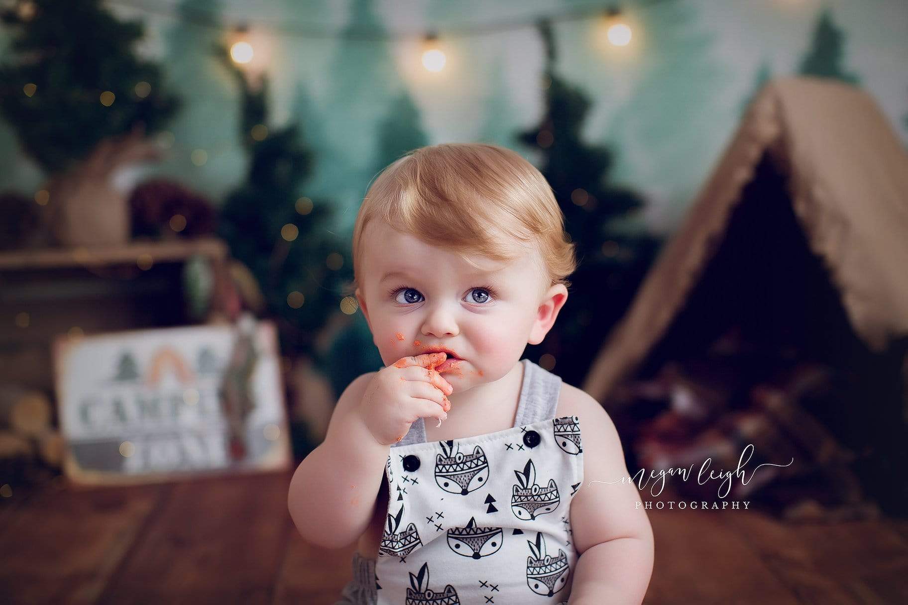 Kate Forest Camping Children Summer Backdrop for Photography Designed by Megan Leigh Photography