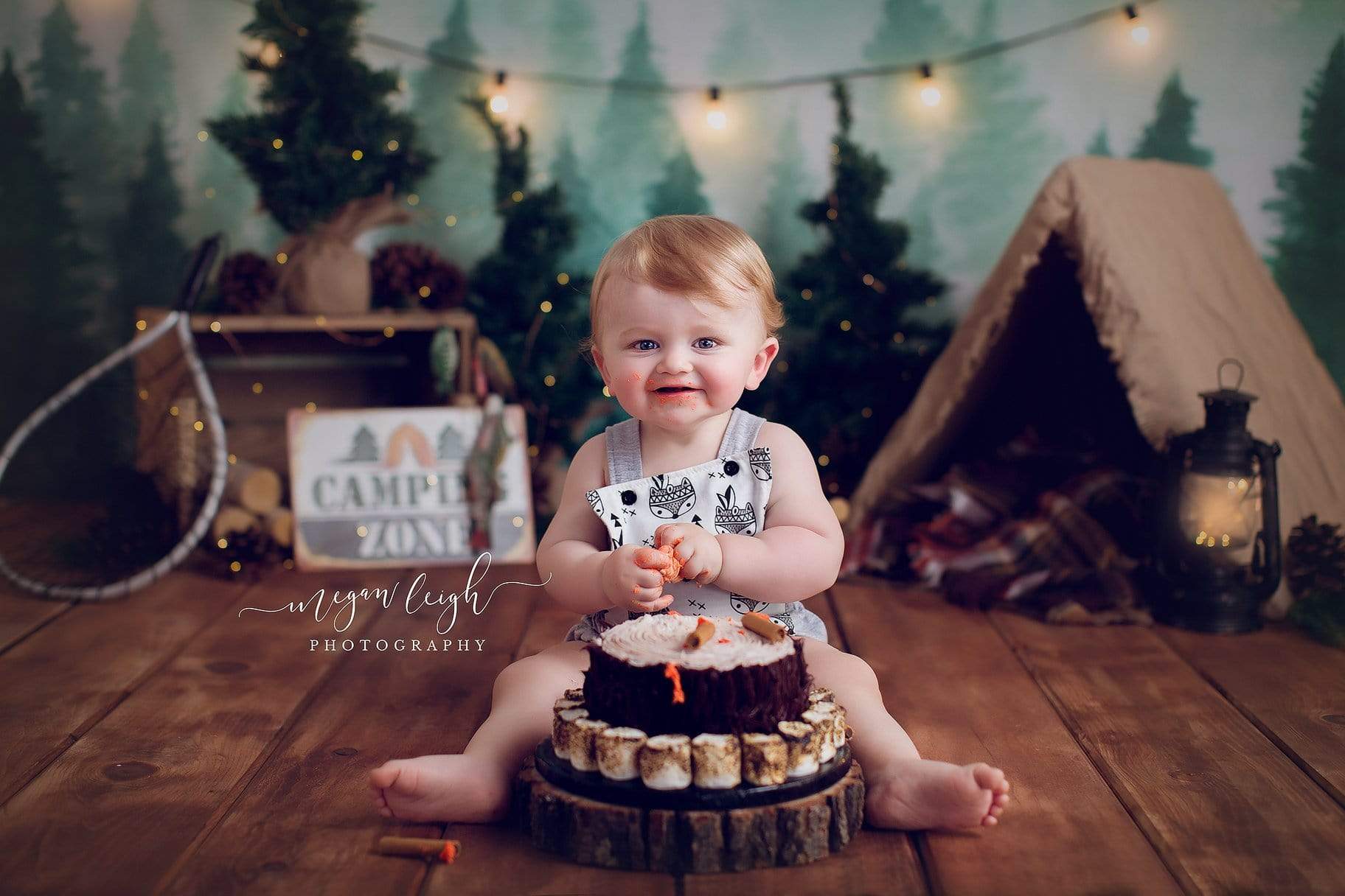 Kate Forest Camping Children Summer Backdrop for Photography Designed by Megan Leigh Photography - Kate Backdrop AU
