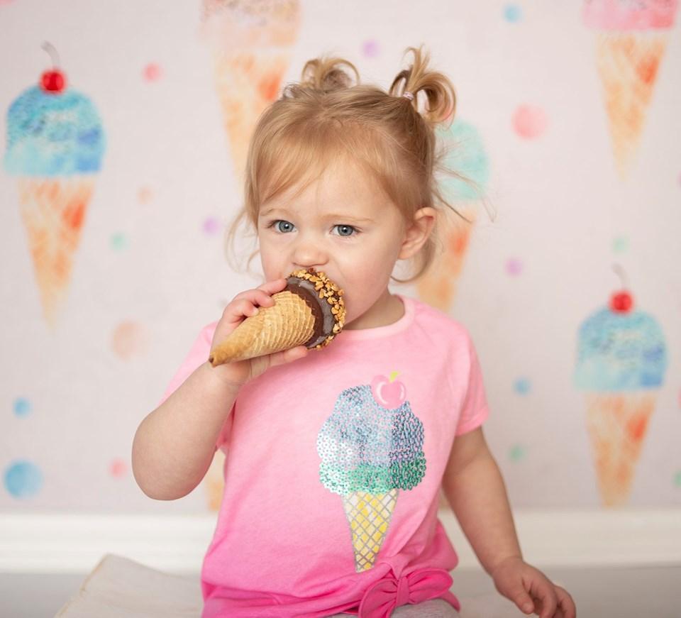 Kate Beige Cute Ice-cream Summer Backdrop for Photography designed by Jerry_Sina - Kate Backdrop AU