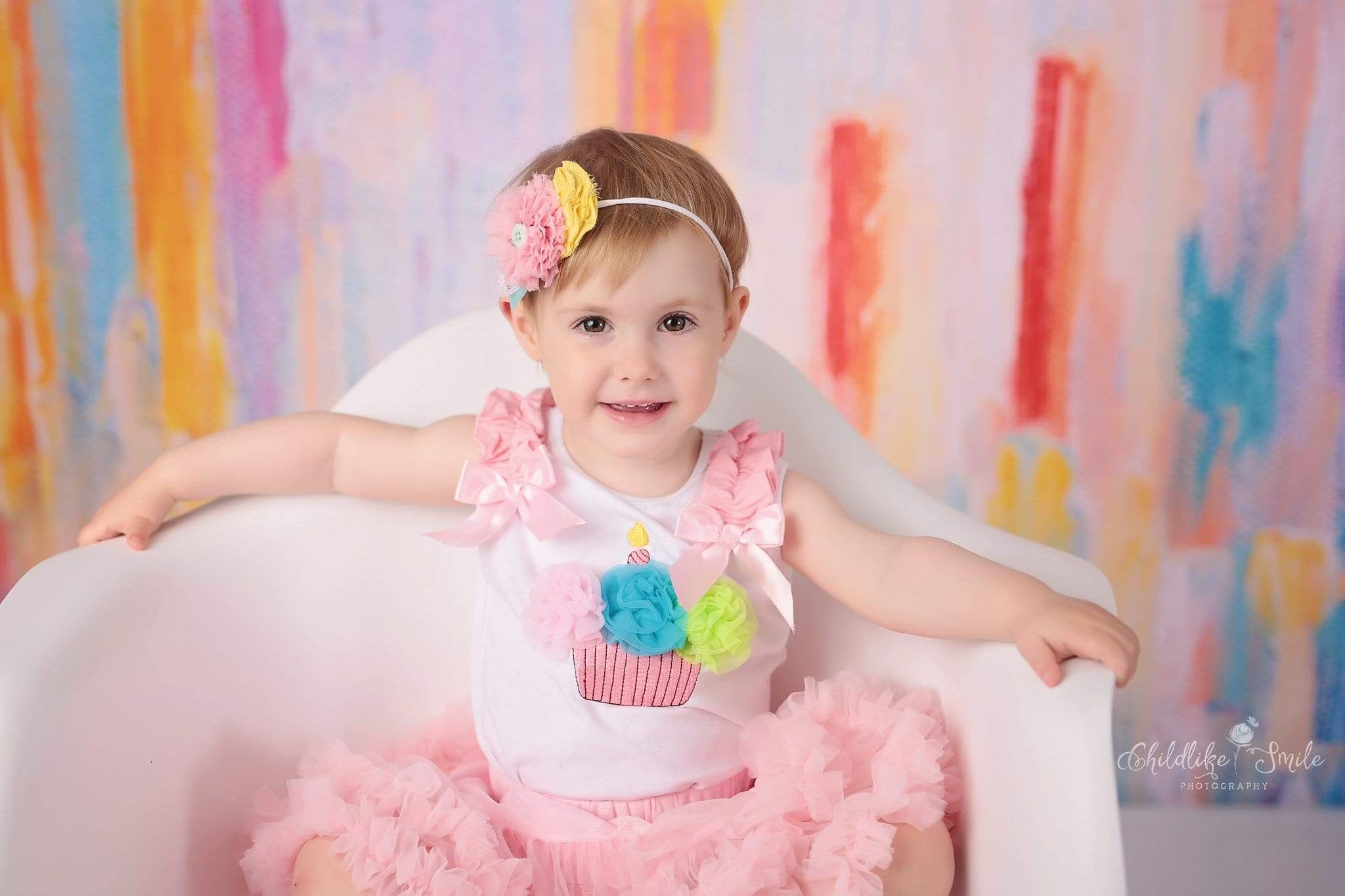 Kate Watercolor Summer Rainbow Texture Backdrop for Photography designed by Jerry_Sina - Kate Backdrop AU