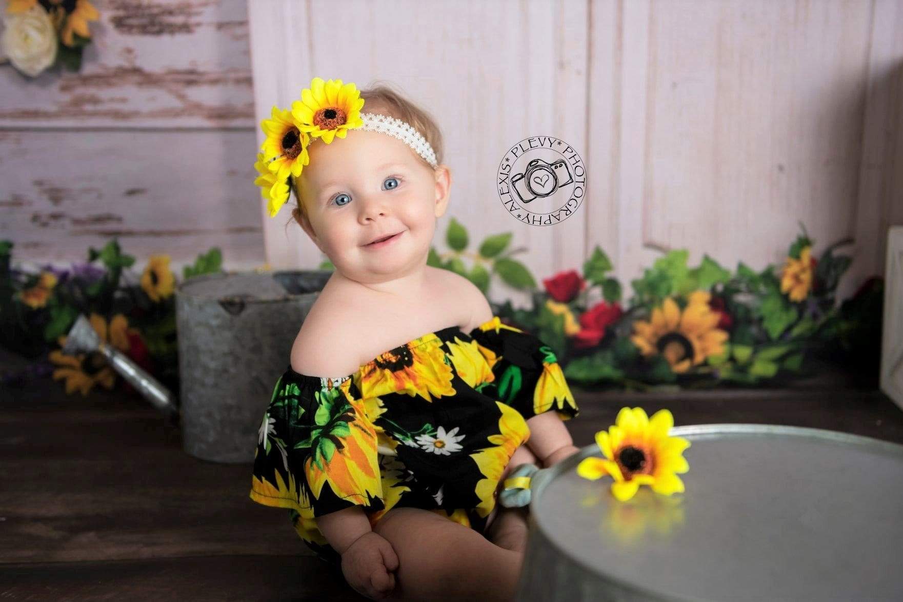 Kate You Are My Sunshine Summer Sunflower Mother's Day Backdrop Designed by Stacilynnphotography - Kate Backdrop AU
