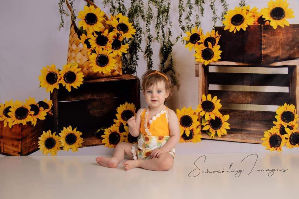 Kate Sunflower Summer Backdrop for Photography Designed by Keerstan Jessop