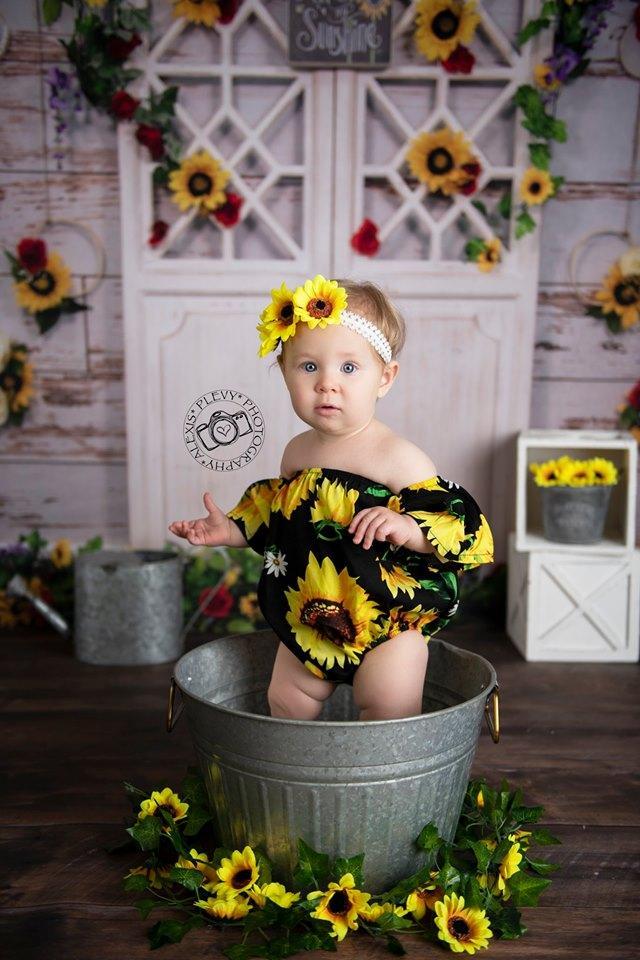 Kate You Are My Sunshine Summer Sunflower Mother's Day Backdrop Designed by Stacilynnphotography - Kate Backdrop AU