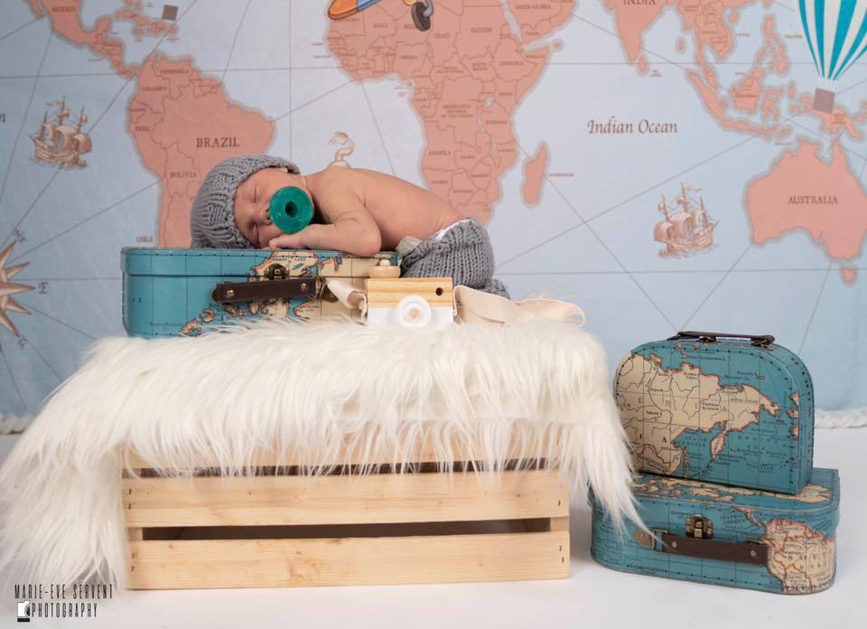 Kate Travel Around the World Pilot Children Backdrop for Photography Designed by JFCC