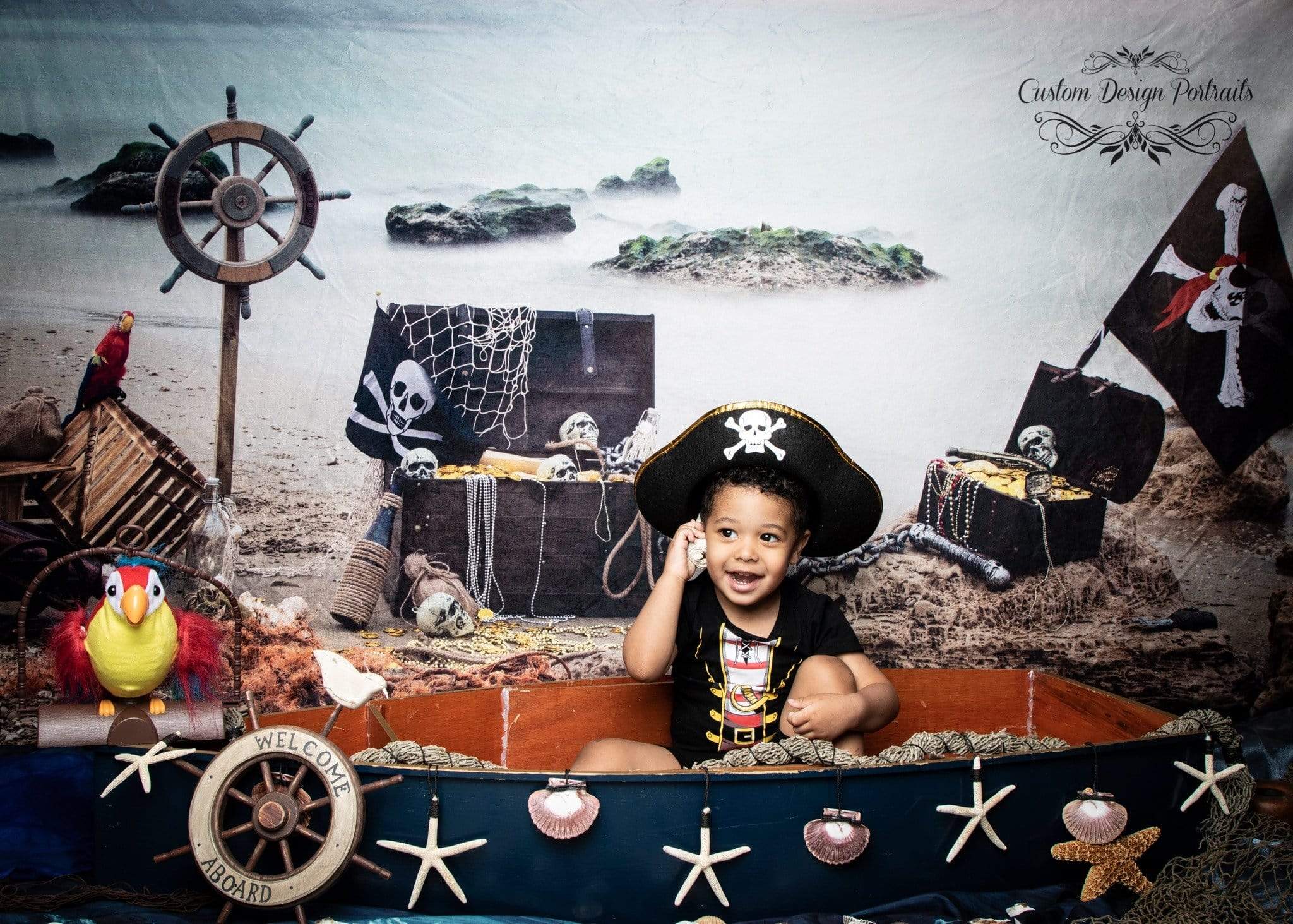 Kate Summer Sea Pirate Backdrop designed by studio gumot
