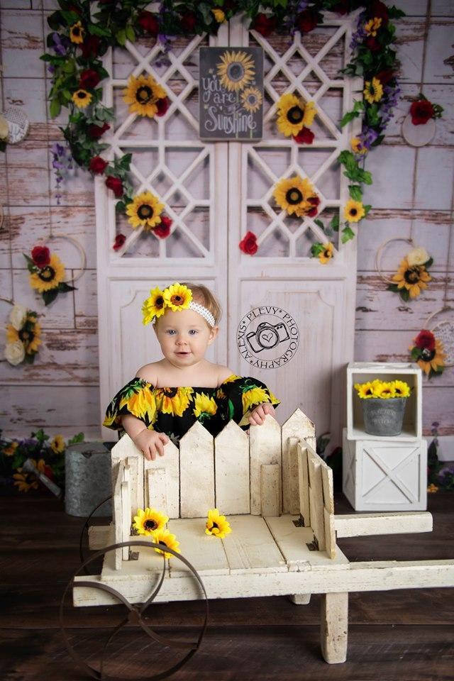Kate You Are My Sunshine Summer Sunflower Mother's Day Backdrop Designed by Stacilynnphotography - Kate Backdrop AU