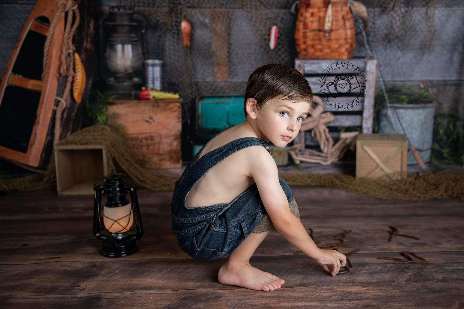 Kate Go Fishing Children Backdrop for Photography Designed By Arica Kirby - Kate Backdrop AU
