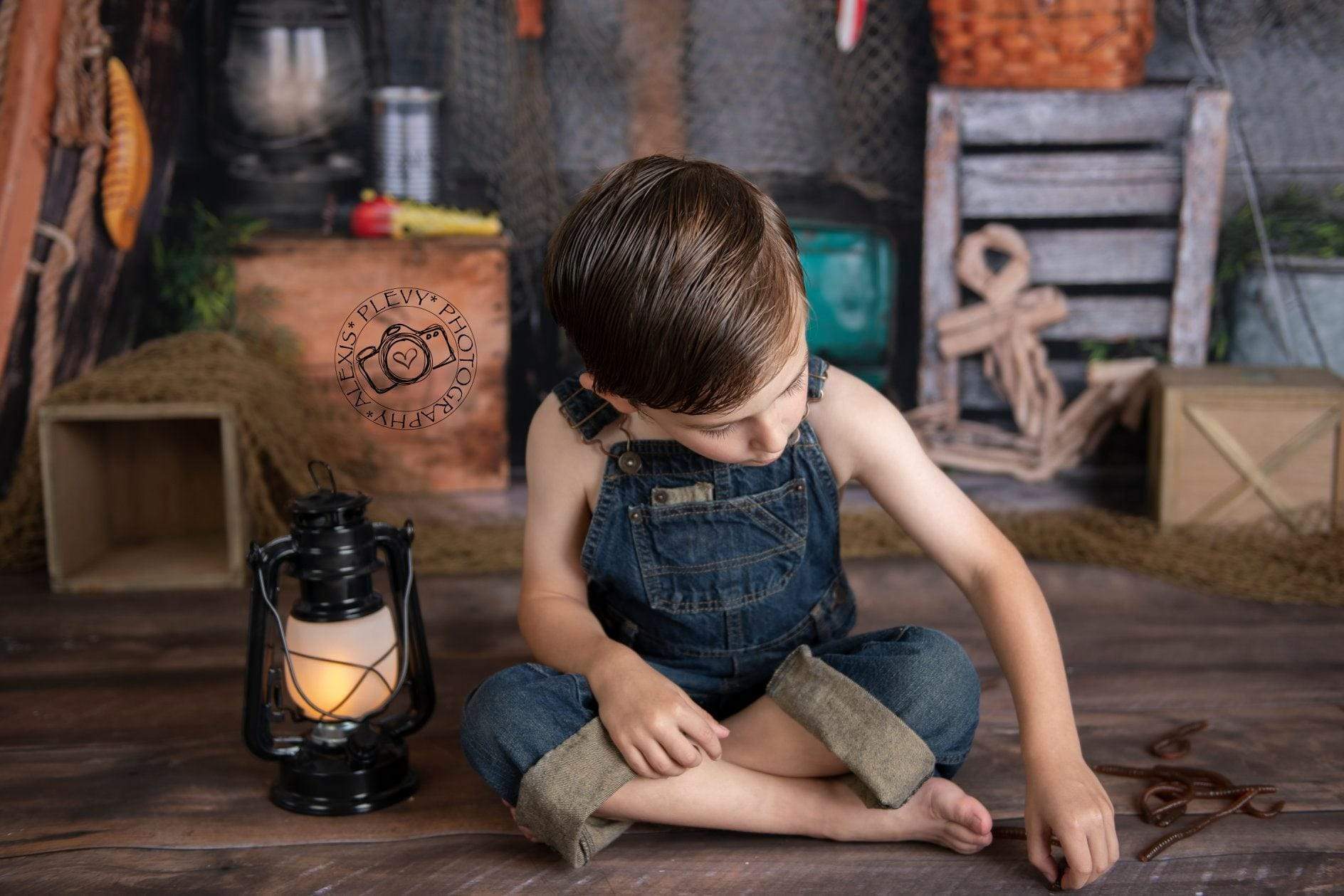 Kate Go Fishing Children Backdrop for Photography Designed By Arica Kirby - Kate Backdrop AU