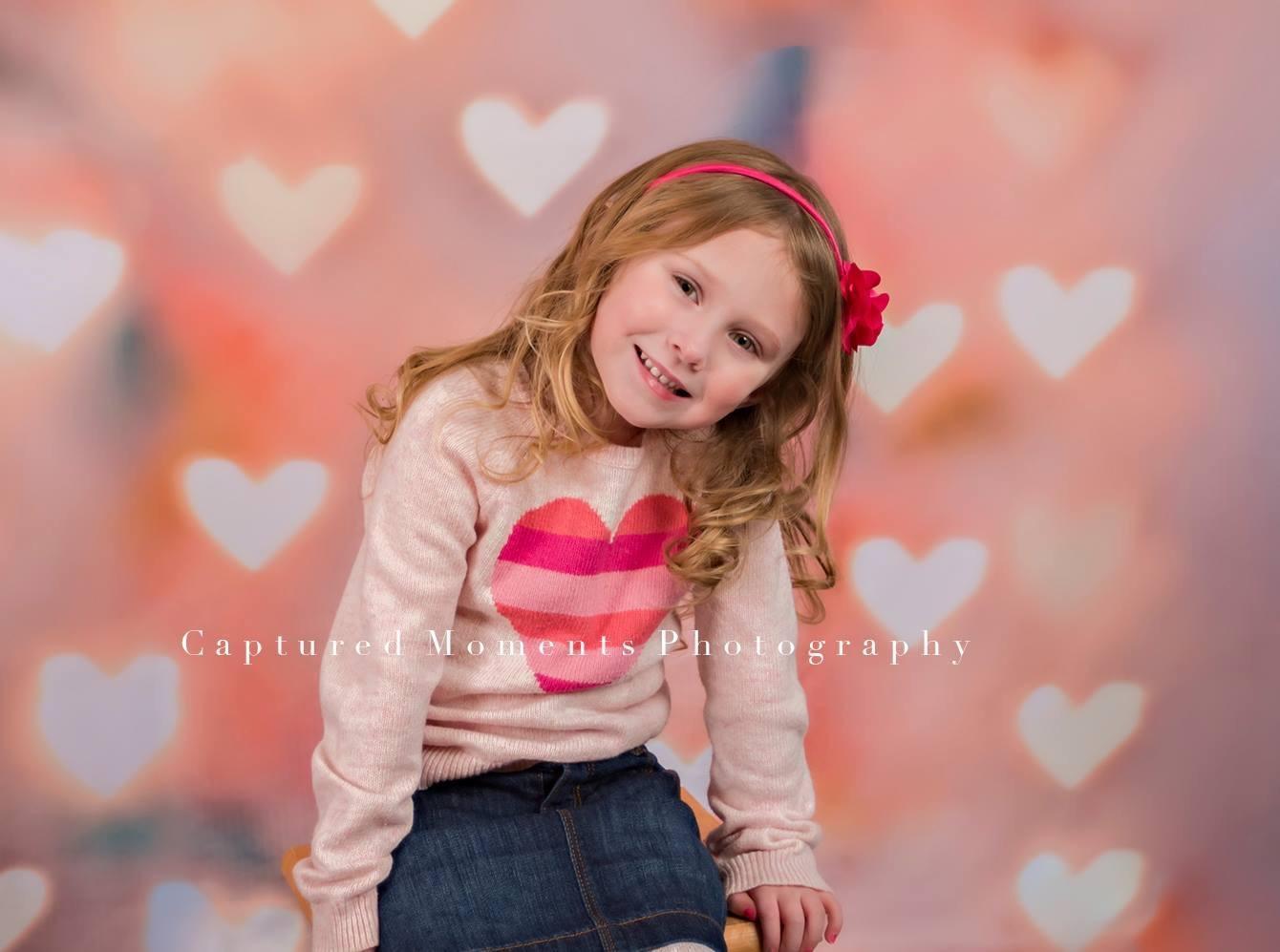 Katebackdrop£ºKate Light Pink Love Heart Glitter Valentine's Day Backdrops for Photography
