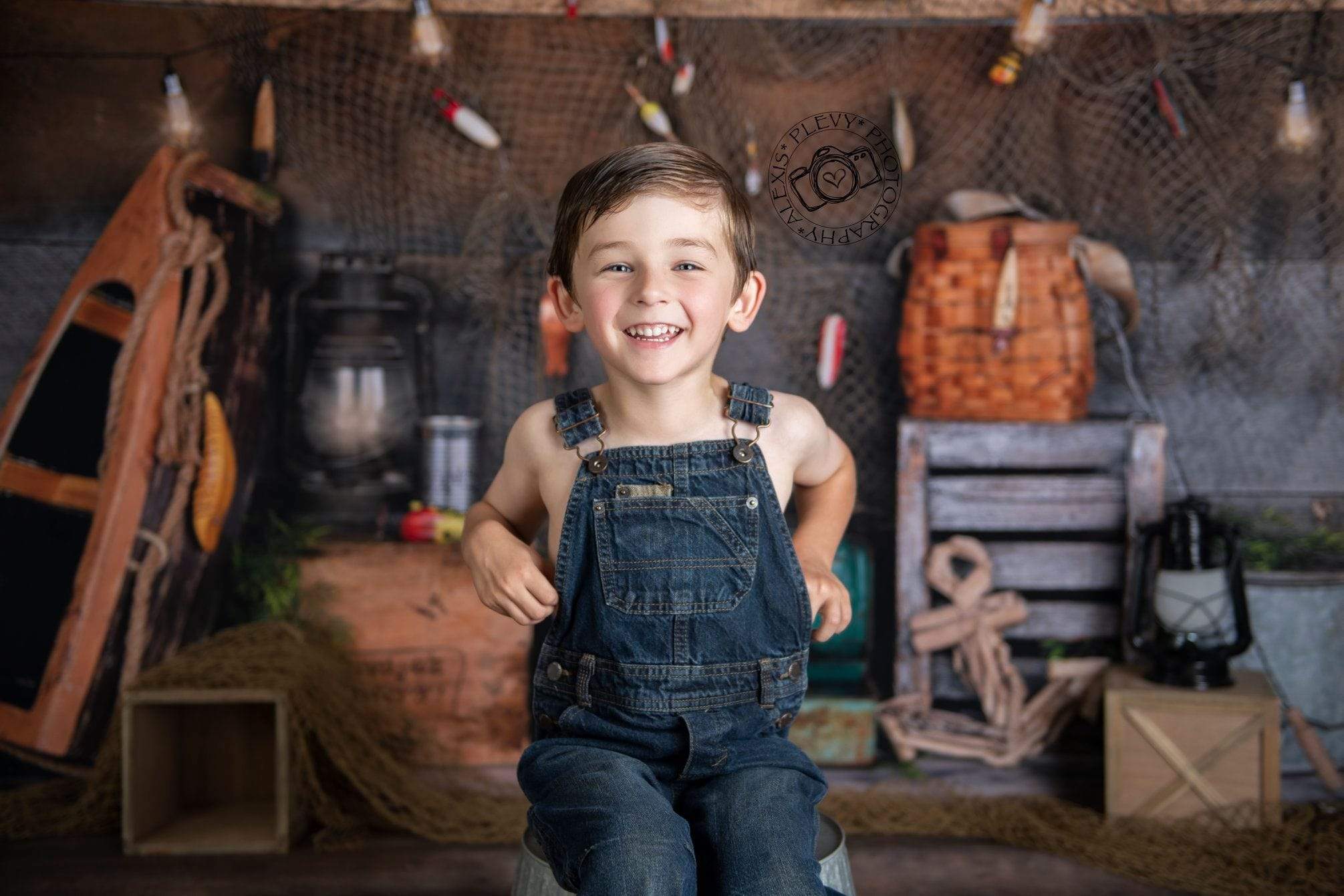 Kate Go Fishing Children Backdrop for Photography Designed By Arica Kirby - Kate Backdrop AU