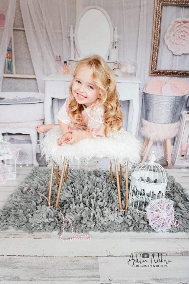 Kate Powder Room Children Backdrop for Photography Designed by Erin Larkins - Kate Backdrop AU