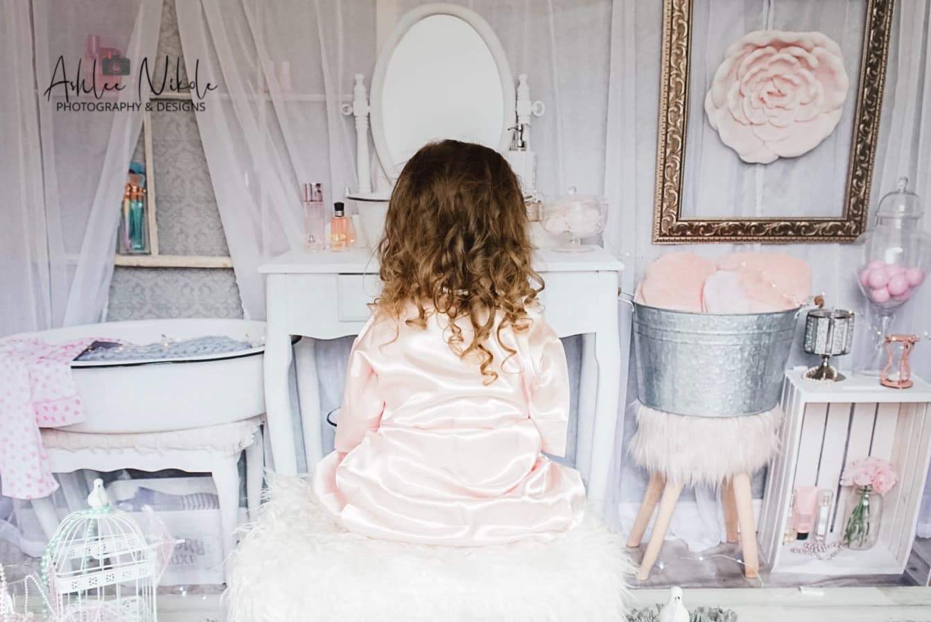 Kate Powder Room Children Backdrop for Photography Designed by Erin Larkins - Kate Backdrop AU