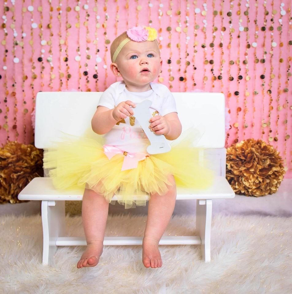 Kate Pink Gold Birthday Backdrop for Photography Designed by Lisa B - Kate Backdrop AU