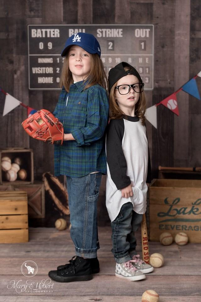 Kate Vintage Baseball with Scoreboard Sport Backdrop for Photography Designed By Mandy Ringe Photography - Kate Backdrop AU