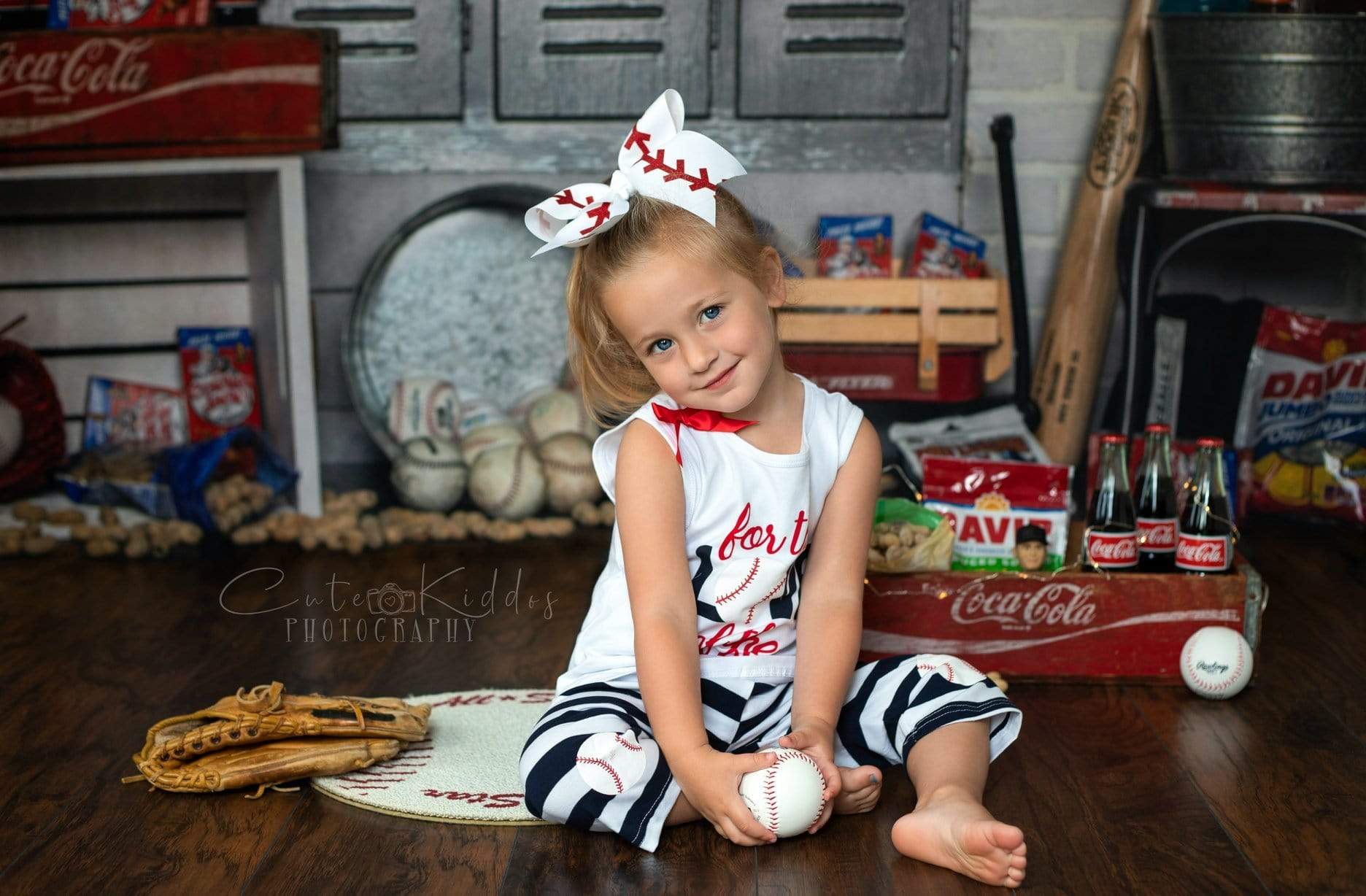 Kate Vintage Baseball Sport Backdrop for Photography Designed By Erin Larkins - Kate Backdrop AU
