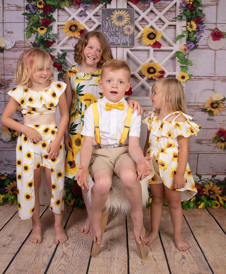 Kate You Are My Sunshine Summer Sunflower Mother's Day Backdrop Designed by Stacilynnphotography - Kate Backdrop AU