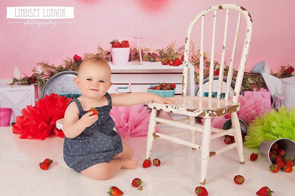 Kate Strawberry Fields Children Backdrop for Photography Designed By Erin Larkins