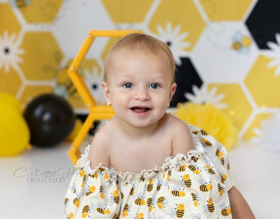 Kate Bumble Bee Summer Backdrop for Photography Designed by Megan Leigh Photography - Kate Backdrop AU