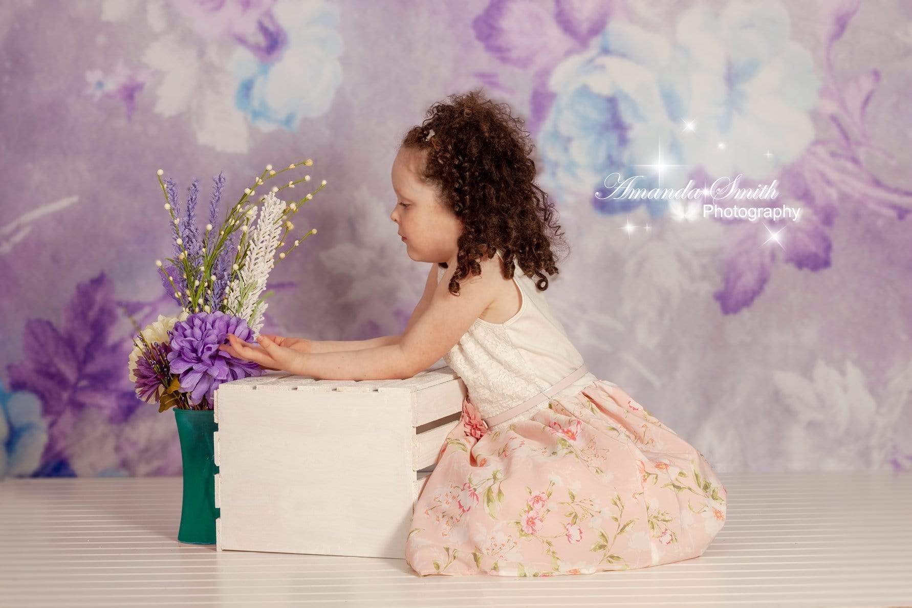 Kate Retro Blurry Bokeh Purple Flowers Backdrop for Photography Designed by JFCC - Kate Backdrop AU