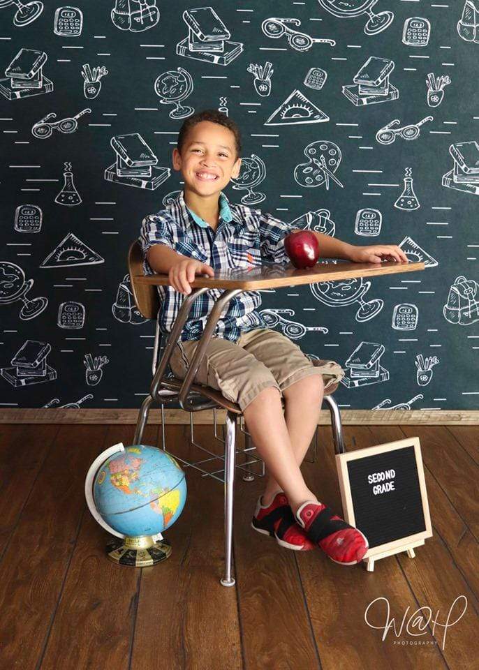 Kate Green Board for Children School Backdrop for Photography Designed by Marina Smith - Kate Backdrop AU