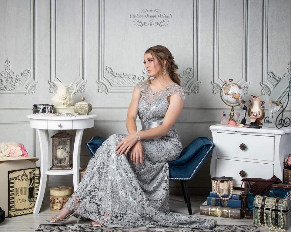 Kate Gray Vintage Wall Door Backdrop - Kate Backdrop AU