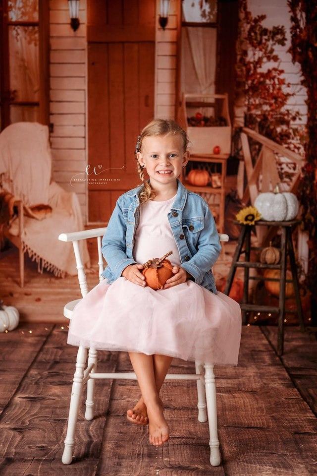 Kate Autumn Leaves Pumpkin Thanksgiving Day Backdrop for Photography - Kate Backdrop AU