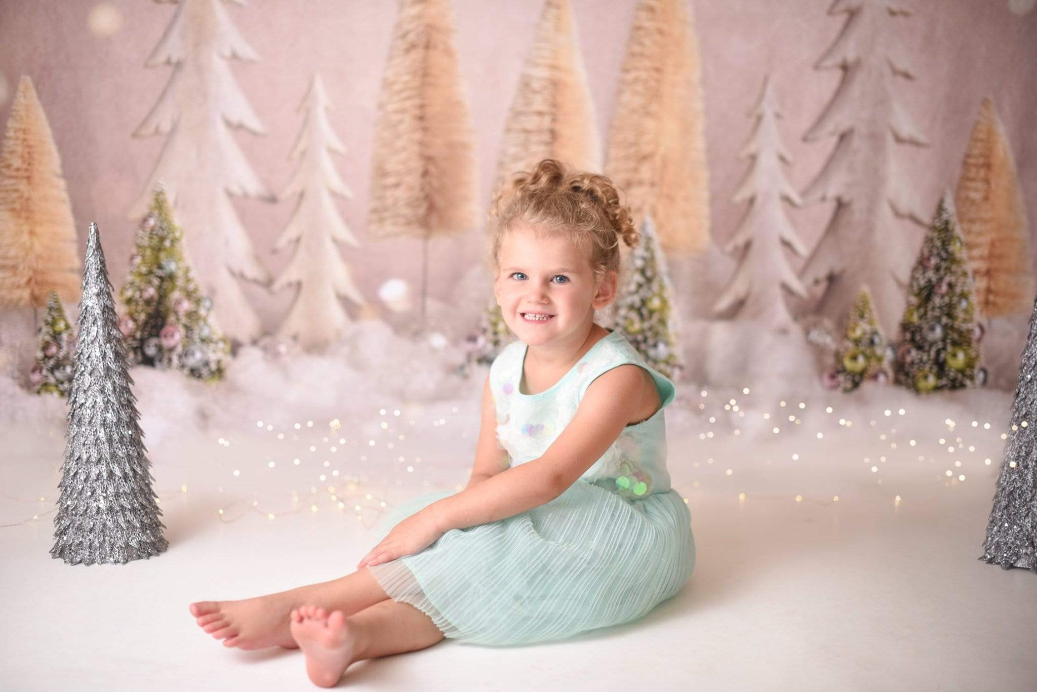 Kate Elegant Christmas Trees with Glitter Backdrop for Photography Designed By Mandy Ringe Photography