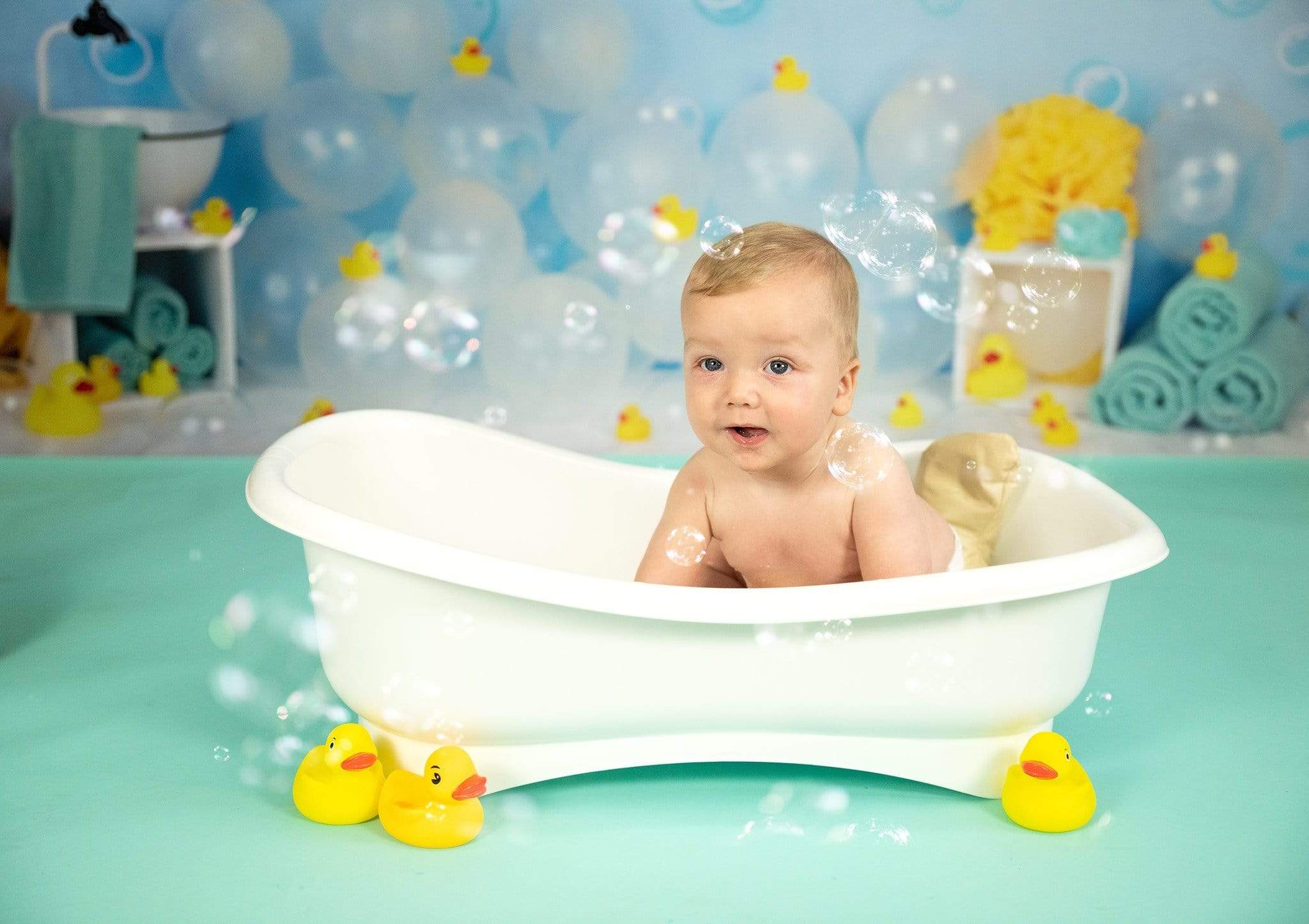 Kate Yellow Rubber Duck Children Backdrop - Kate Backdrop AU