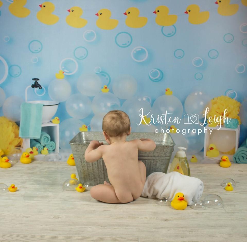 Kate Yellow Rubber Duck Children Backdrop - Kate Backdrop AU