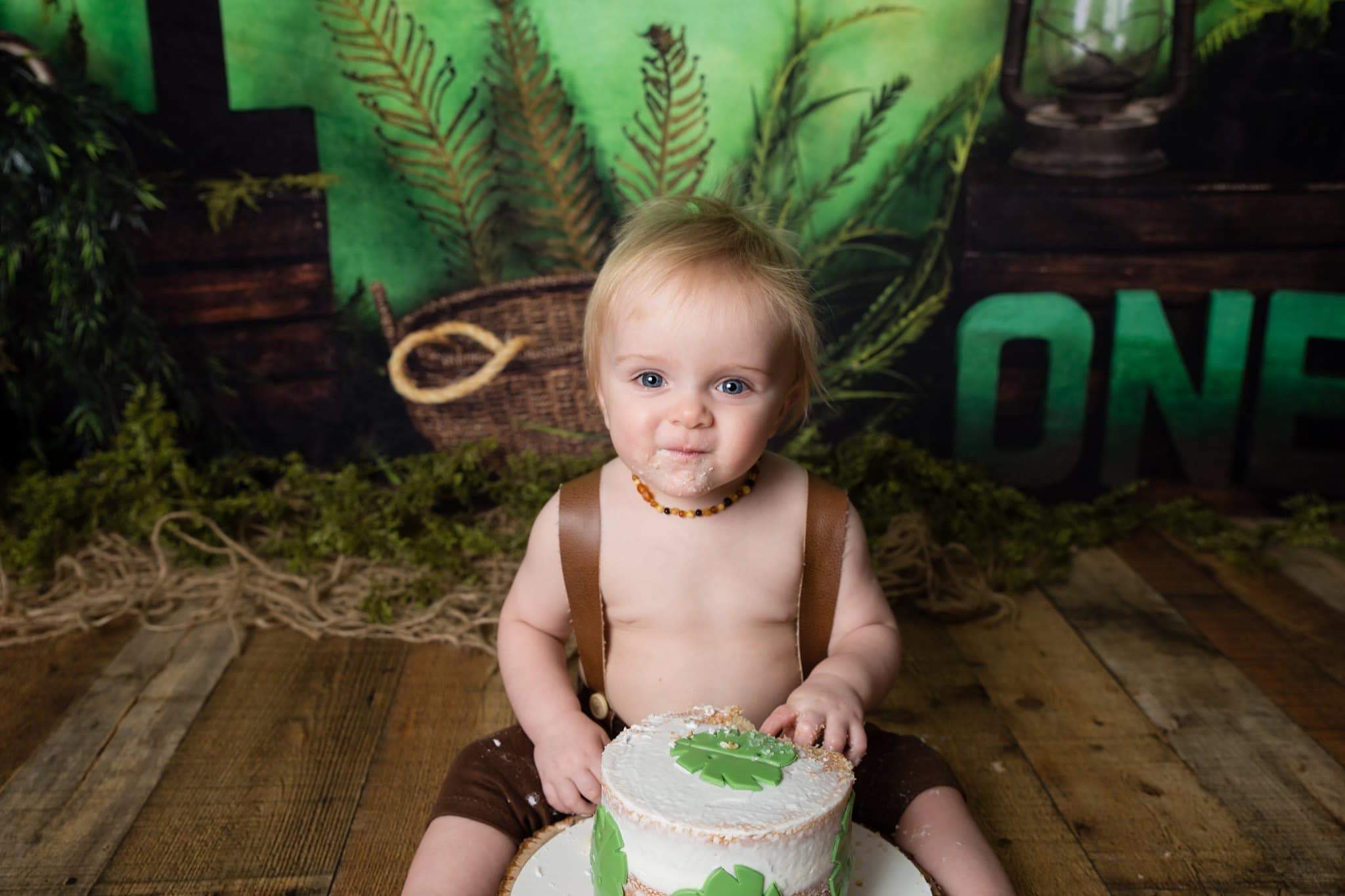 Kate Jungle 1st Birthday Summer Backdrop Designed by Arica Kirby