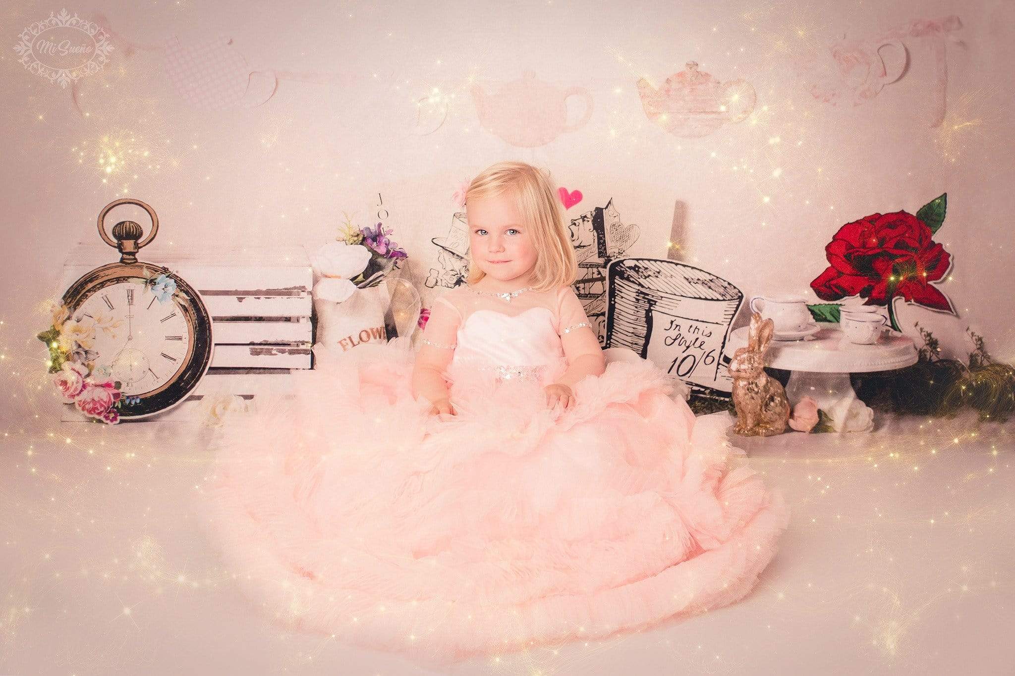 Kate Vintage Tea Party Children Backdrop for Photography Designed by  Laura Lee Photography