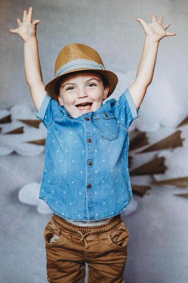 Kate Paper Airplane with Clouds Children Backdrop for Photography Designed by Danette Kay Photography - Kate Backdrop AU