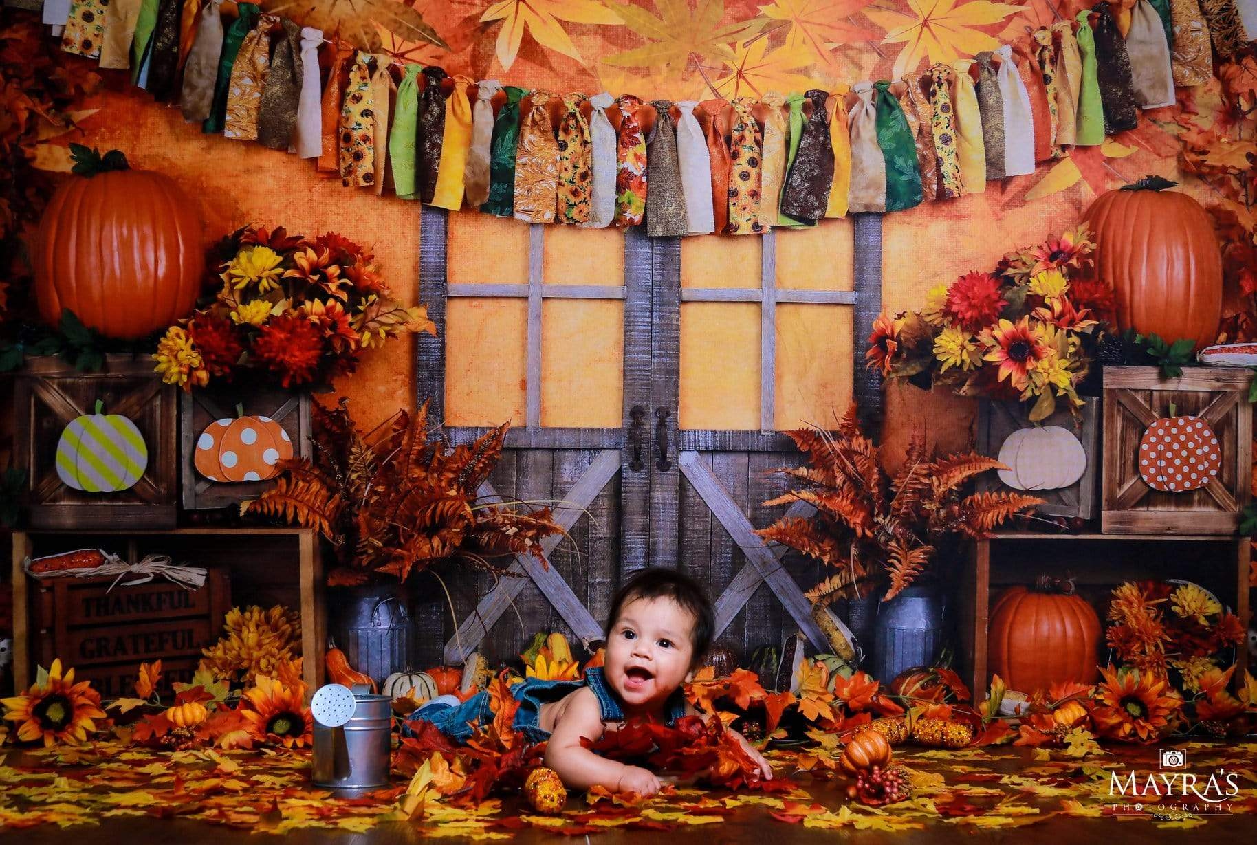 Kate Autumn Harvest Thanksgiving Backdrop - Kate Backdrop AU