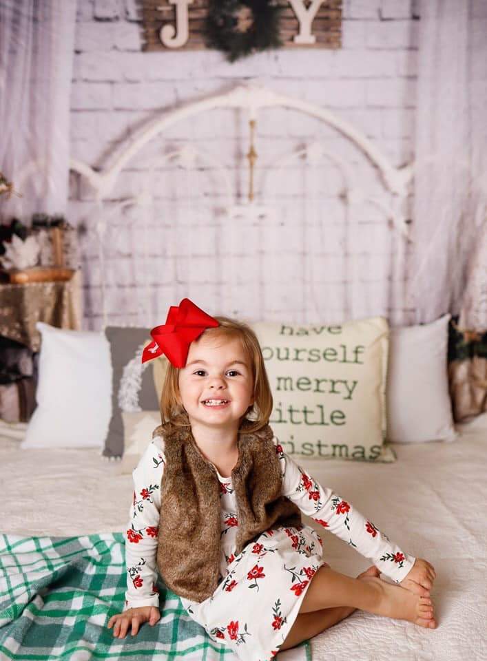 Kate Christmas White Headboard Backdrop Designed By Angela Marie Photography