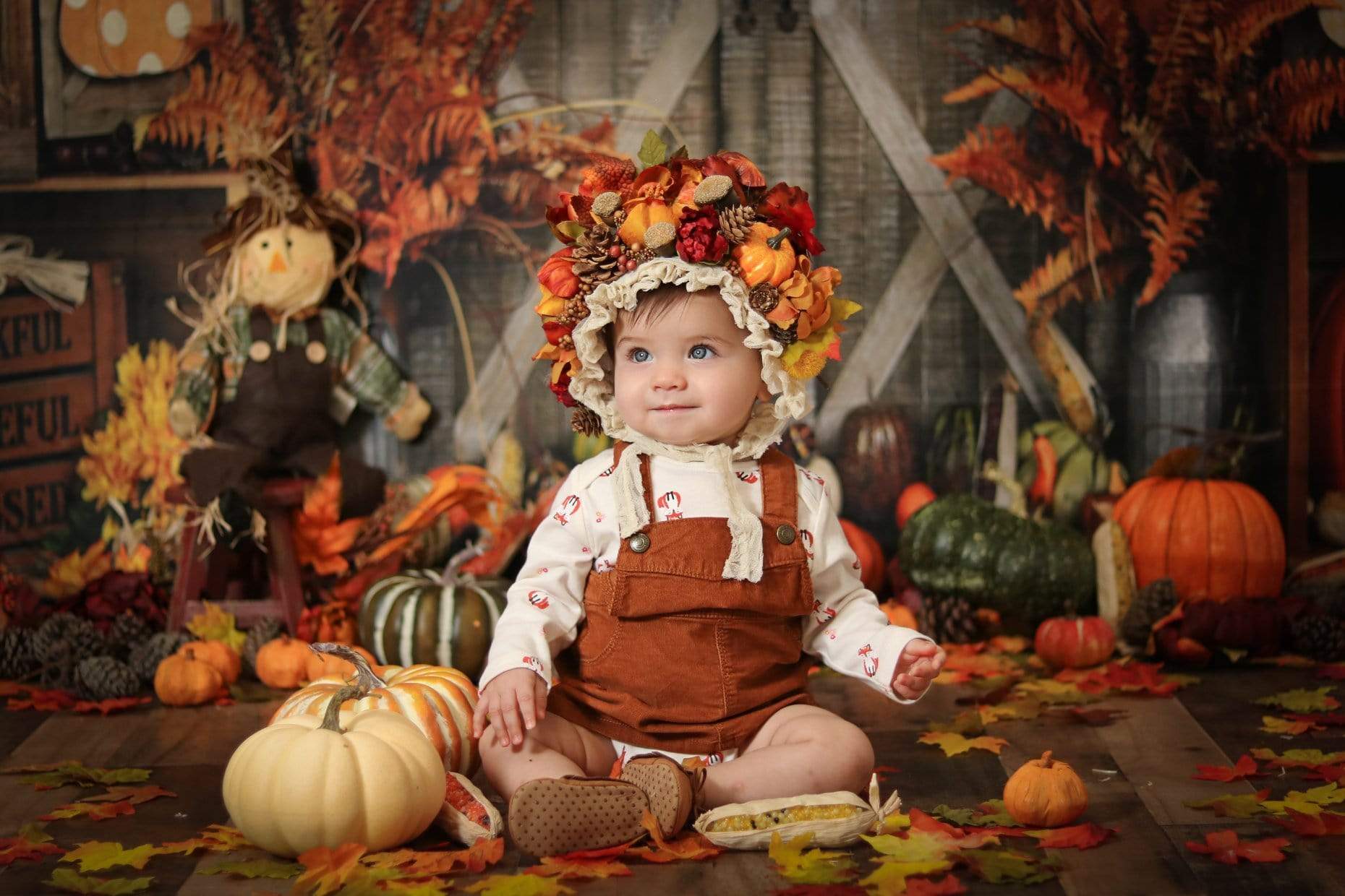 Kate Autumn Harvest Thanksgiving Backdrop - Kate Backdrop AU