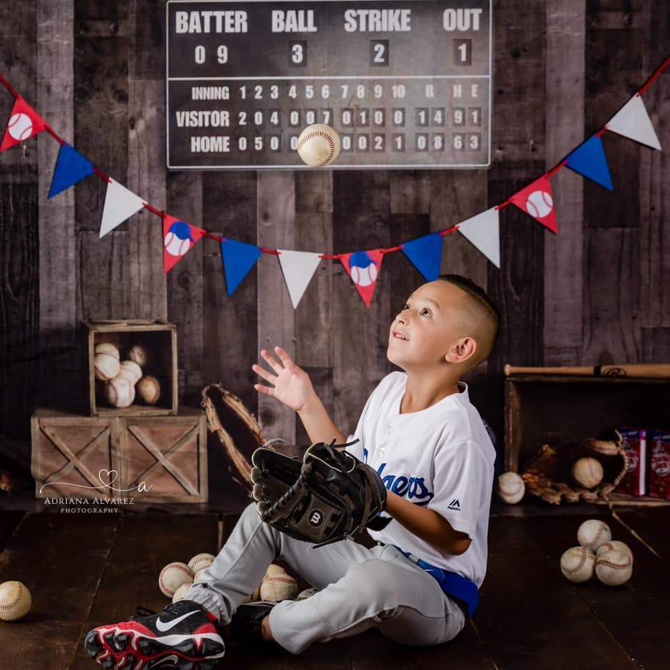 Kate Vintage Baseball with Scoreboard Sport Backdrop for Photography Designed By Mandy Ringe Photography - Kate Backdrop AU