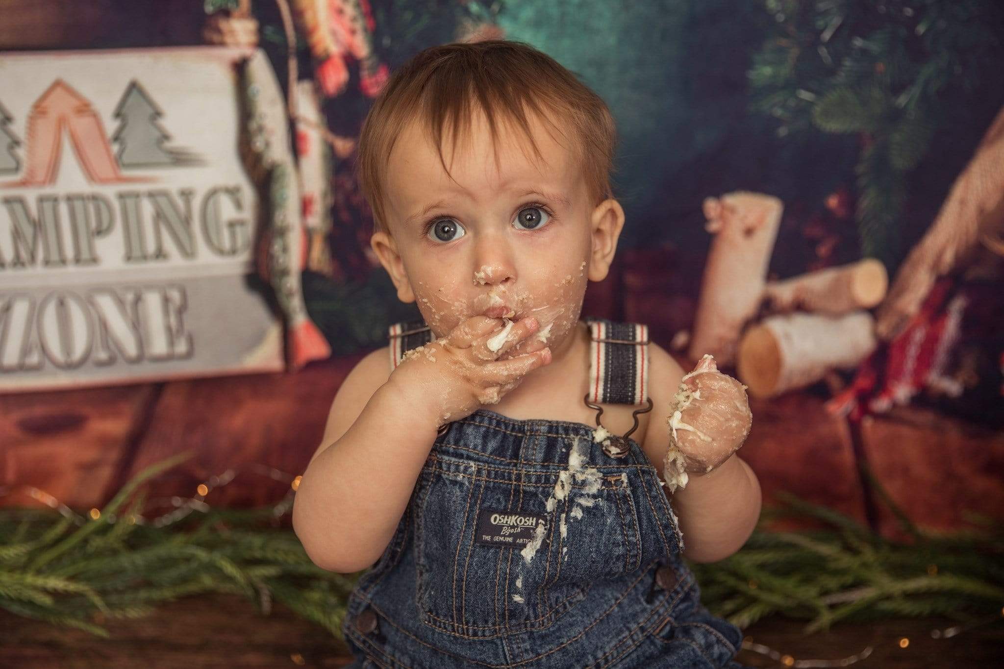 Kate Forest Camping Children Summer Backdrop for Photography Designed by Megan Leigh Photography