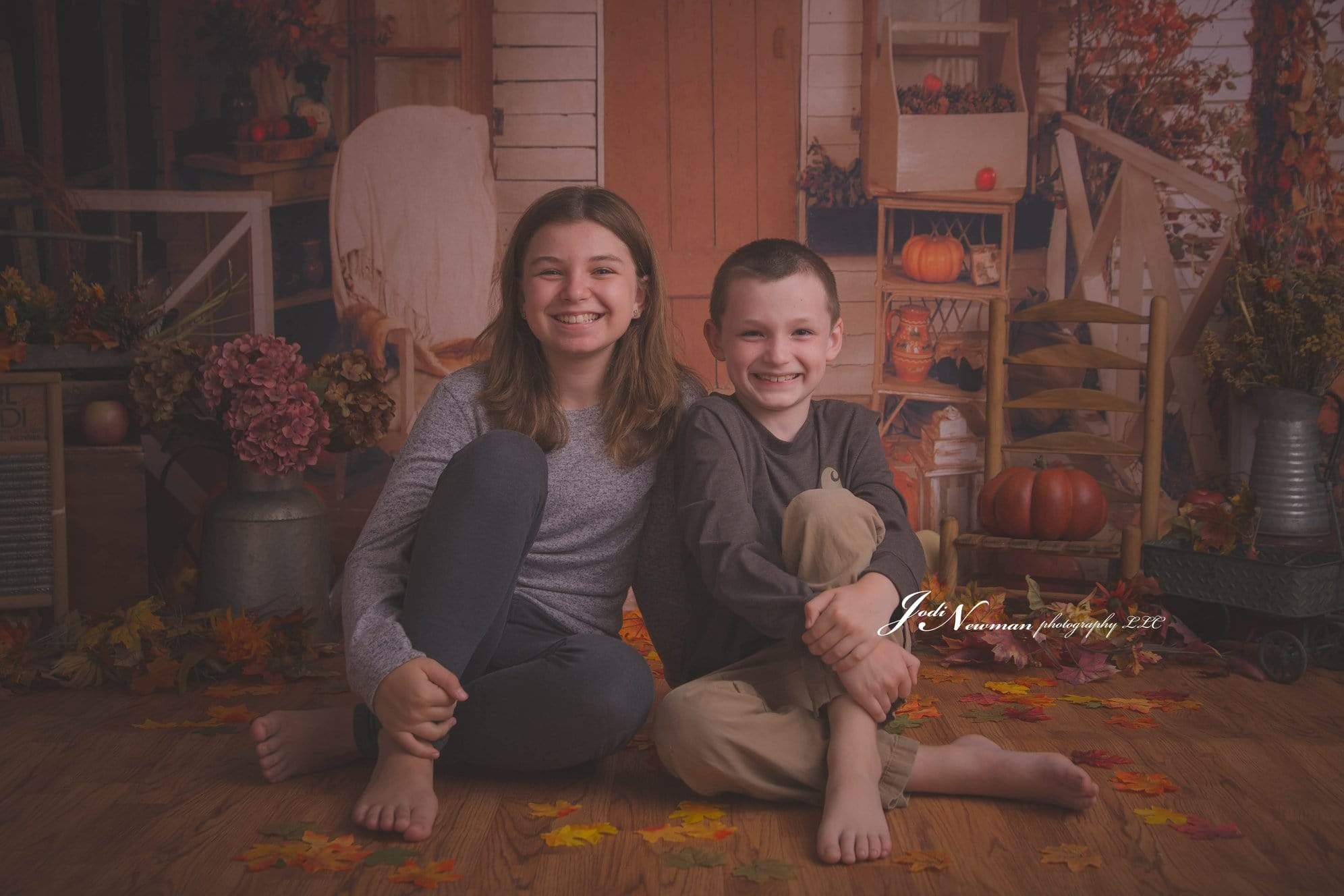 Kate Autumn Leaves Pumpkin Thanksgiving Day Backdrop for Photography - Kate Backdrop AU
