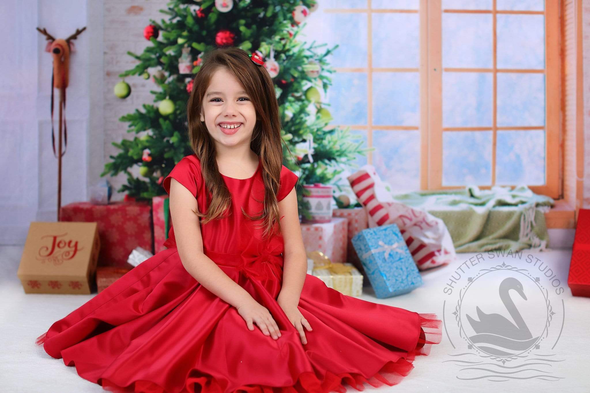 Kate Christmas Gifts Room Decoration Window View Backdrop - Kate Backdrop AU