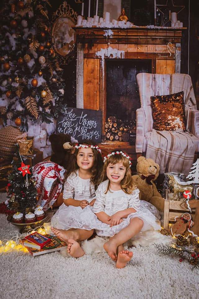 Kate Vintage Christmas Backdrop for Family Photography - Kate Backdrop AU