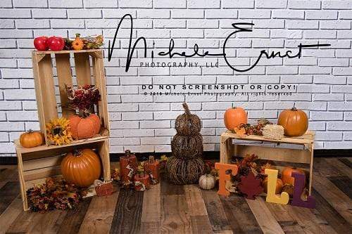 Kate Fall Harvest Festival Pumpkin Backdrop for Photography Designed By Michele Ernst Photography