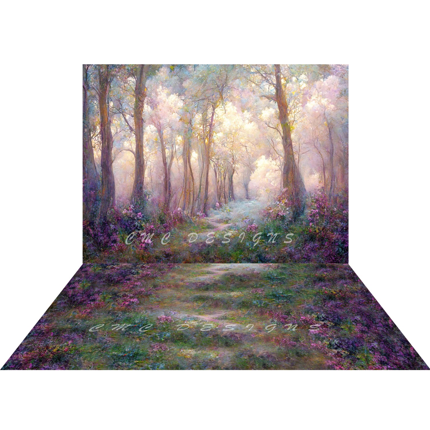 Kate Lavender Forest Backdrop+Lavender Forest Floor Backdrop Designed by Candice Compton