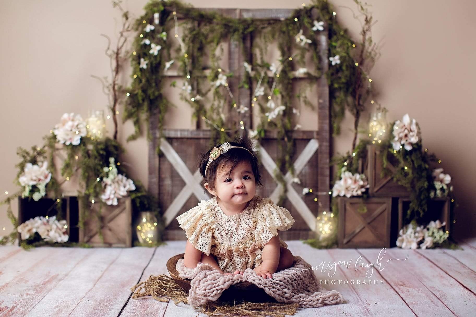 Kate Spring Barn Door Manor Backdrop Designed by Megan Leigh Photography - Kate Backdrop AU