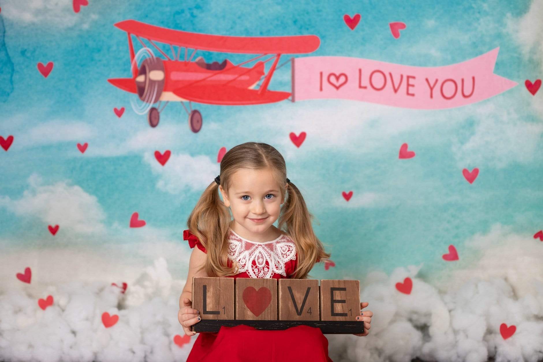 Kate Sky Love Plane Backdrop for Valentines designed by Jerry_Sina - Kate Backdrop AU