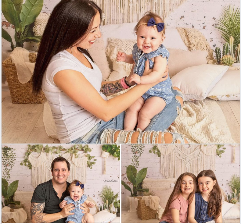 Kate Boho Macrame Floor Pillows with Plants Spring Backdrop Mother's Day Designed By Mandy Ringe Photography - Kate Backdrop AU