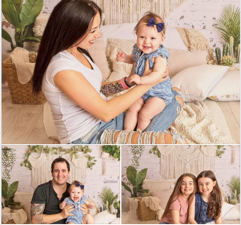 Kate Boho Macrame Floor Pillows with Plants Spring Backdrop Mother's Day Designed By Mandy Ringe Photography