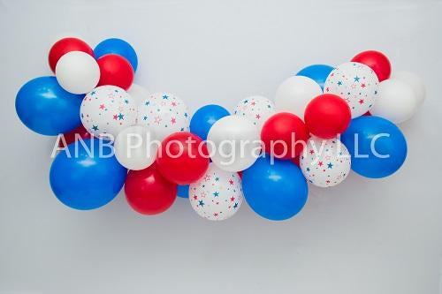 Kate Balloons Fourth of July Backdrop Designed By Alisha Byrem - Kate Backdrop AU