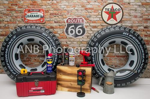 Kate Father's Day Fun in the Garage Backdrop Designed By Alisha Byrem - Kate Backdrop AU